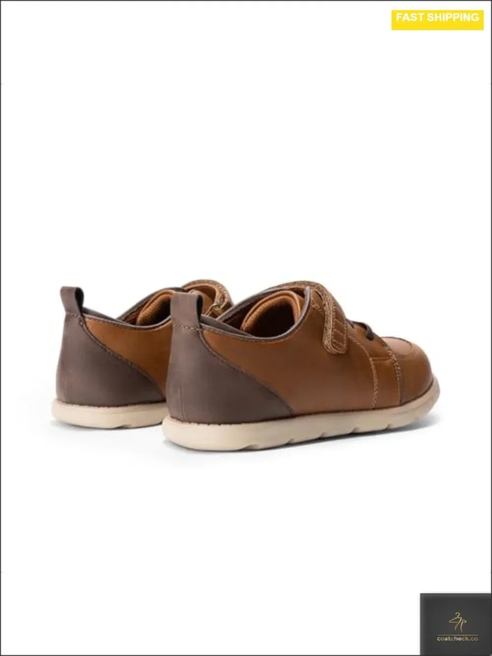 Boys Distressed Retro Oxfords Hook-and-Loop Lace-Up Dress Shoes